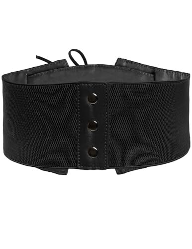 Womens Lace-up Corset Waist Belt Elastic Stretch Wide Band Waspie Underbust Top