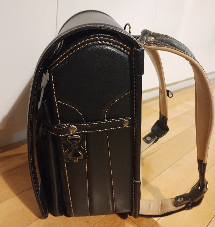 Tsuchiya Kaban Randoseru Leather Backpack Black Antique Model School Bag Japan