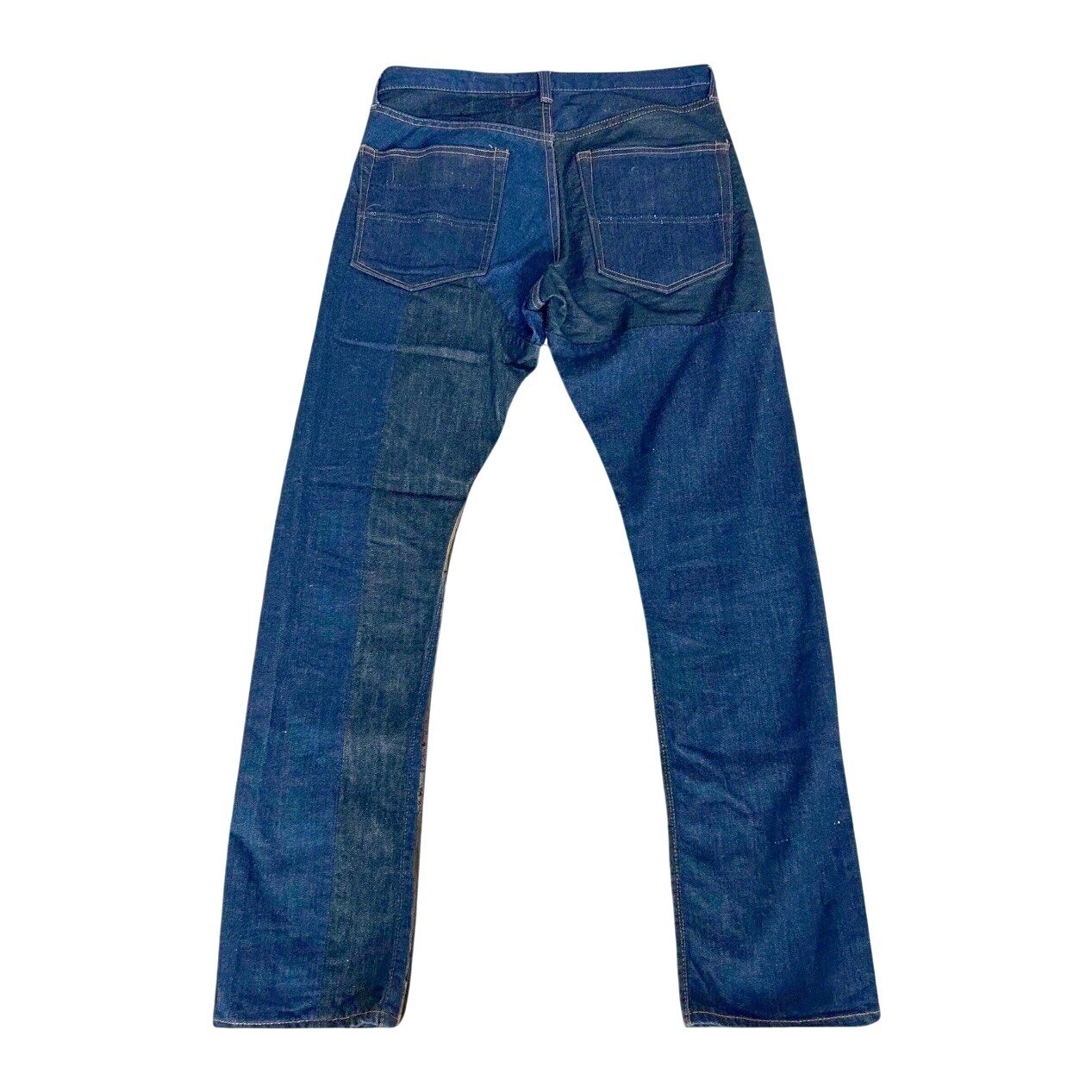 First Standard Co Duck & Denim Jeans Mens 31×30 Indigo Two Tone Straight Leg USA