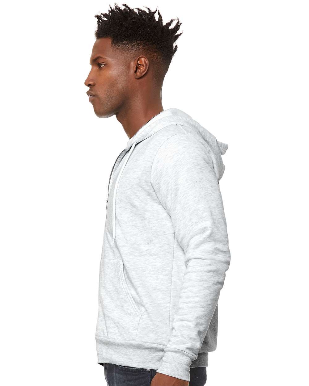 🔥 BELLA + CANVAS Mens Sponge Fleece Full-Zip Hoodie Sweatshirt Up to 3XL 3739