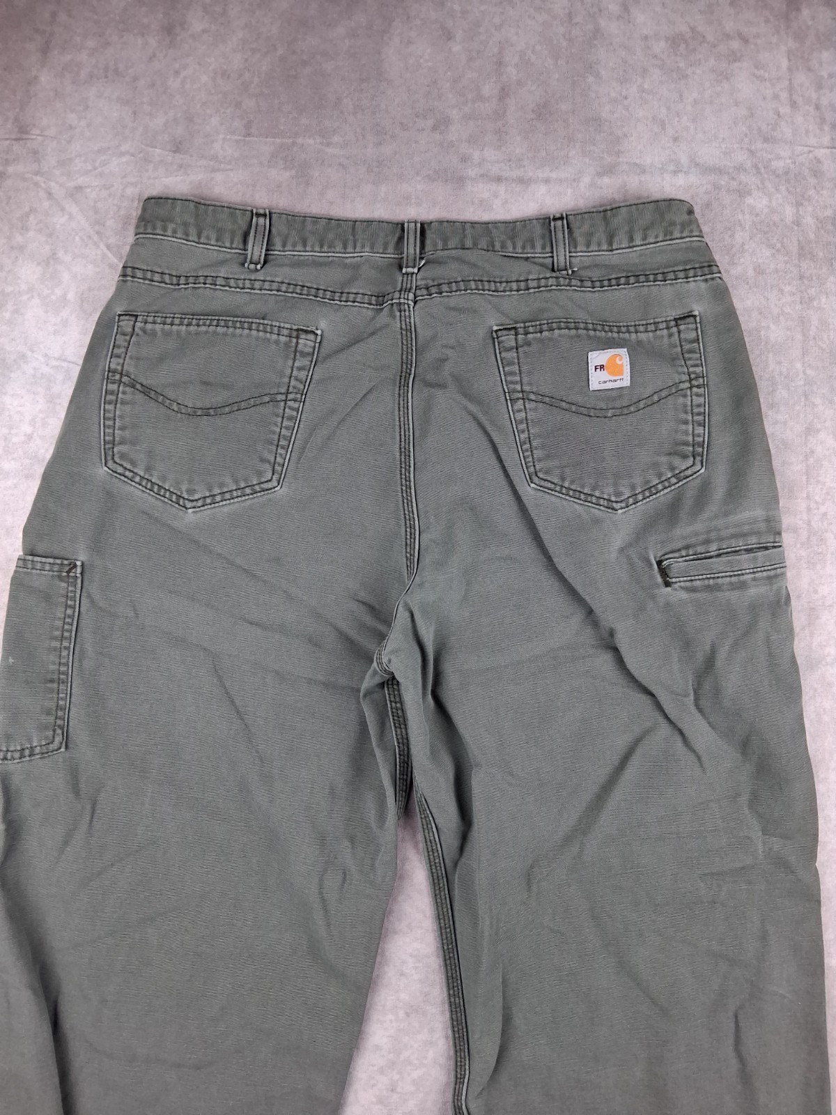 Carhartt FR Flame Resistant Pants Mens 37×33 Fit Green FRB159 MOS Loose CAT 2