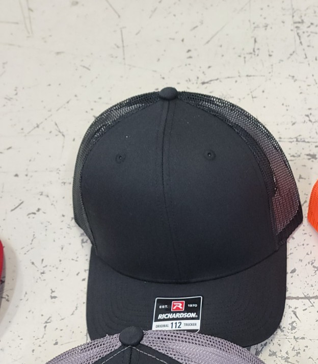 Richardson 112 Trucker Snapback Cap – Black