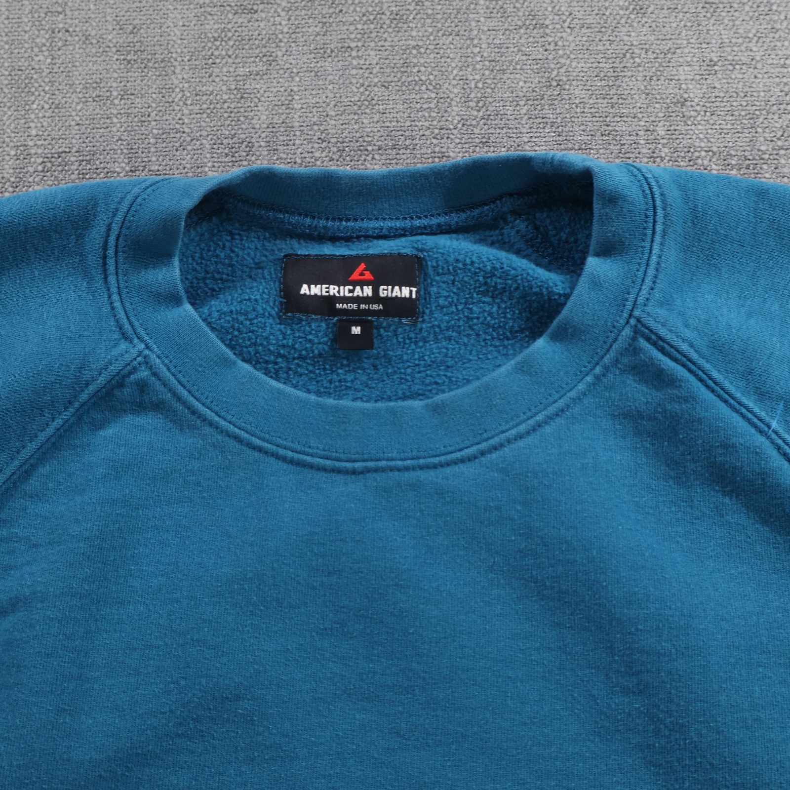 American Giant Sweatshirt Mens Medium Blue Crewneck Pullover Made In USA Hipster