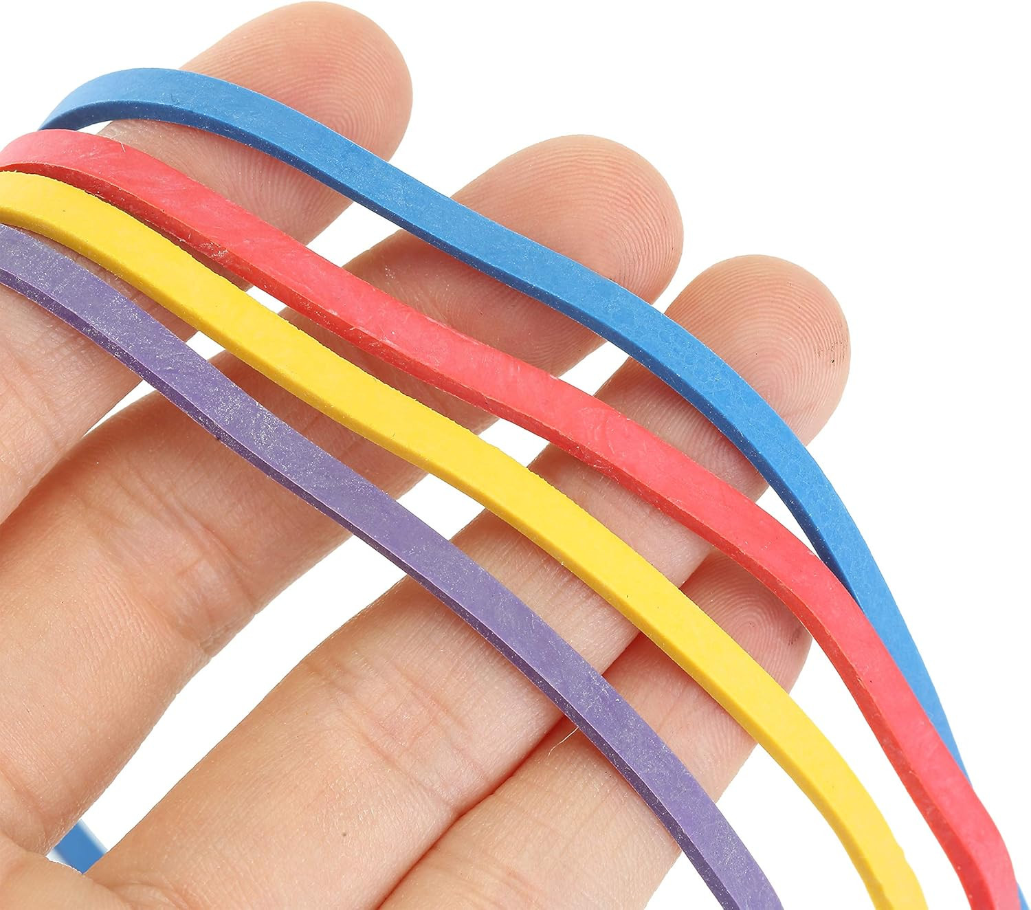 – Large Assorted Color Rubber Bands, 120 Pack, Giant Elastics for Office Bulk