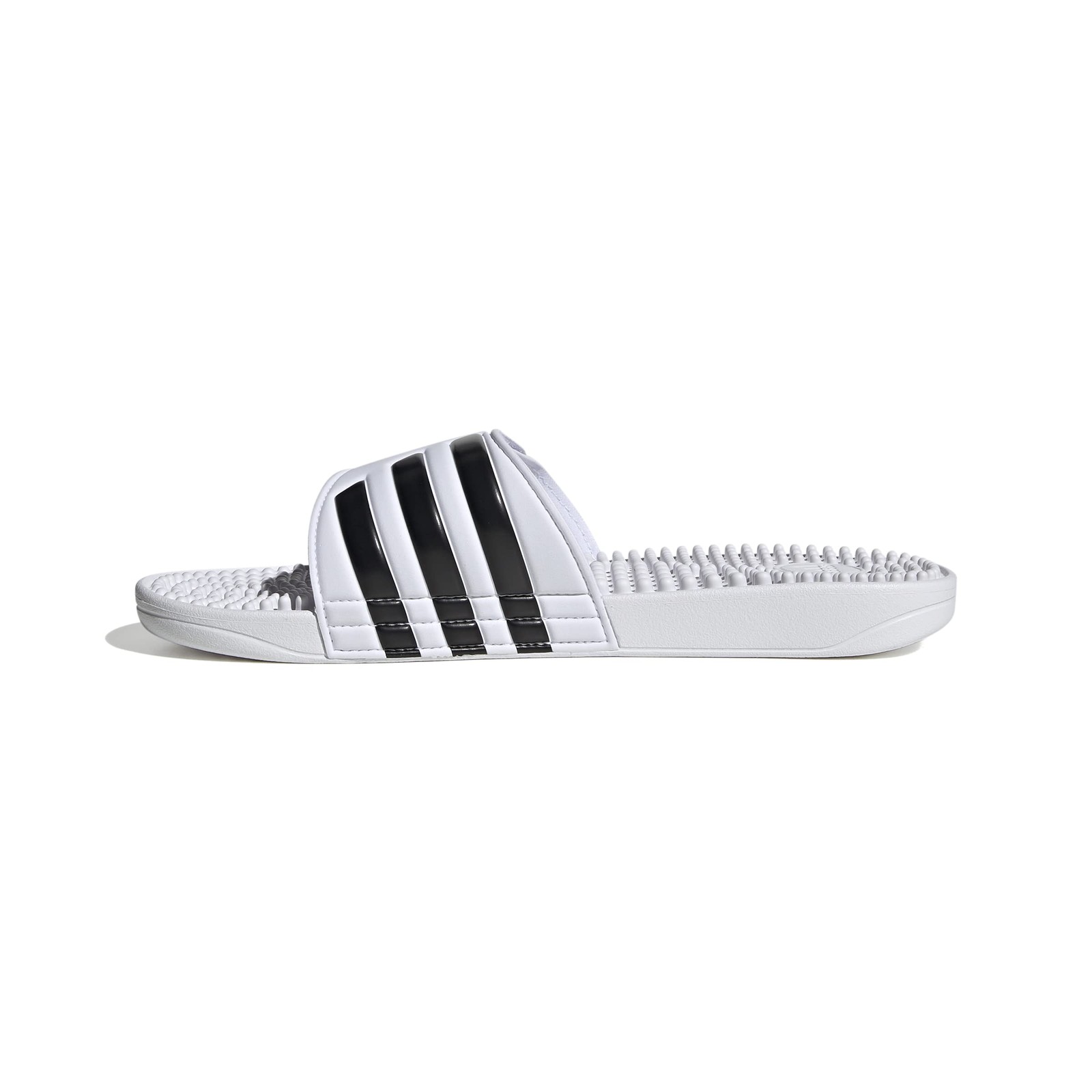 adidas Unisex Adissage Slides Sandal, White/Black/White, 15 US Slides Men