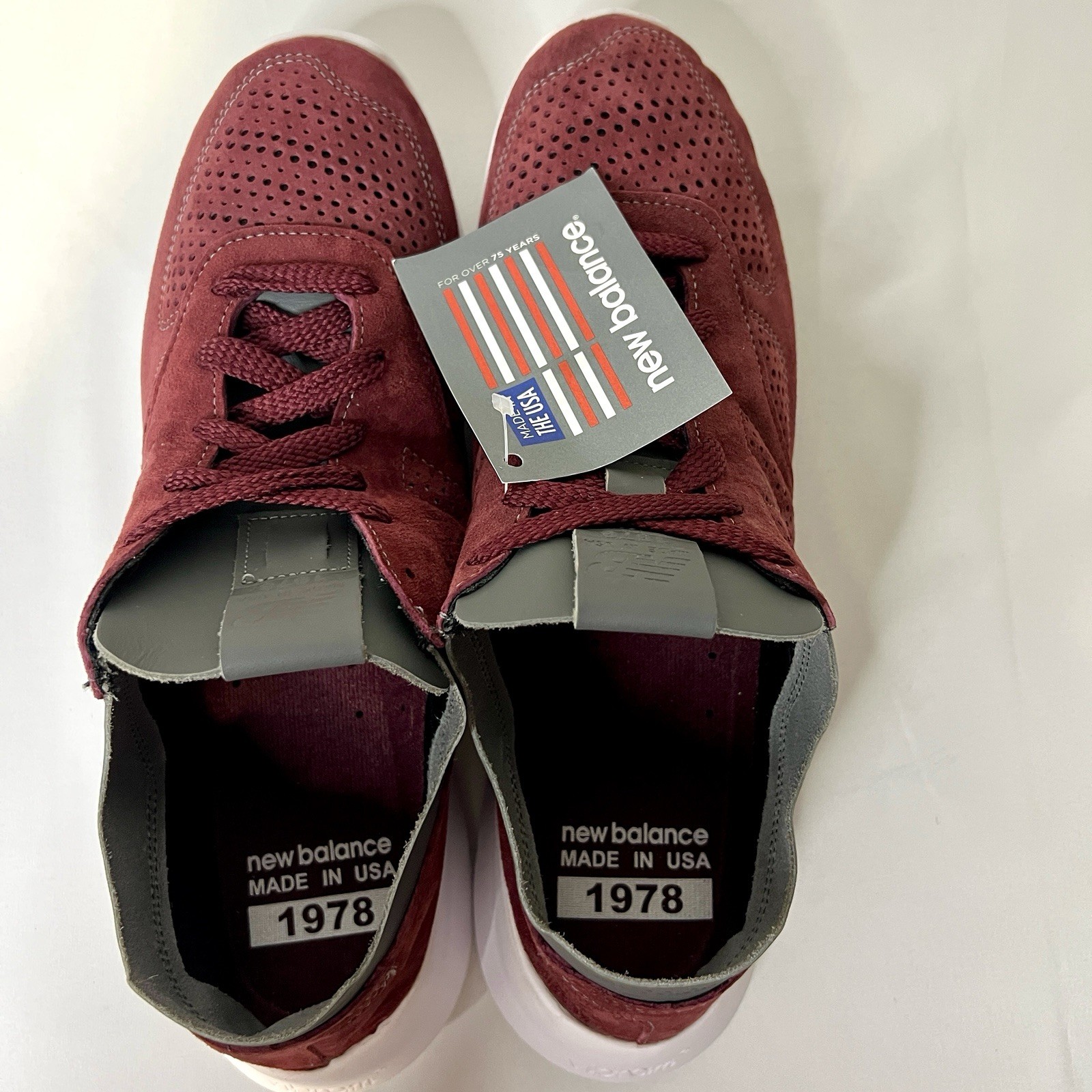 New Balance 1978 Made in USA Burgundy & Dark Grey US Men’s Size 11.5