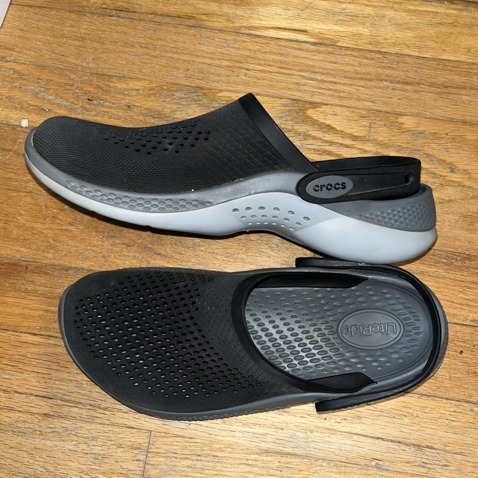 Crocs Literide 360 Clog Unisex Black Slip-On Slingback Comfort – 8 Men/10 Women