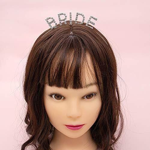 , Rhinestone Bride Headband Elegant Bride Crown Bachelorette Party Silver