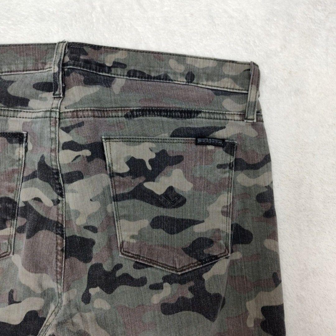 Hudson Jeans Womens 30 Green Camo Nico Midrise Ankle Skinny Camouflage Denim USA