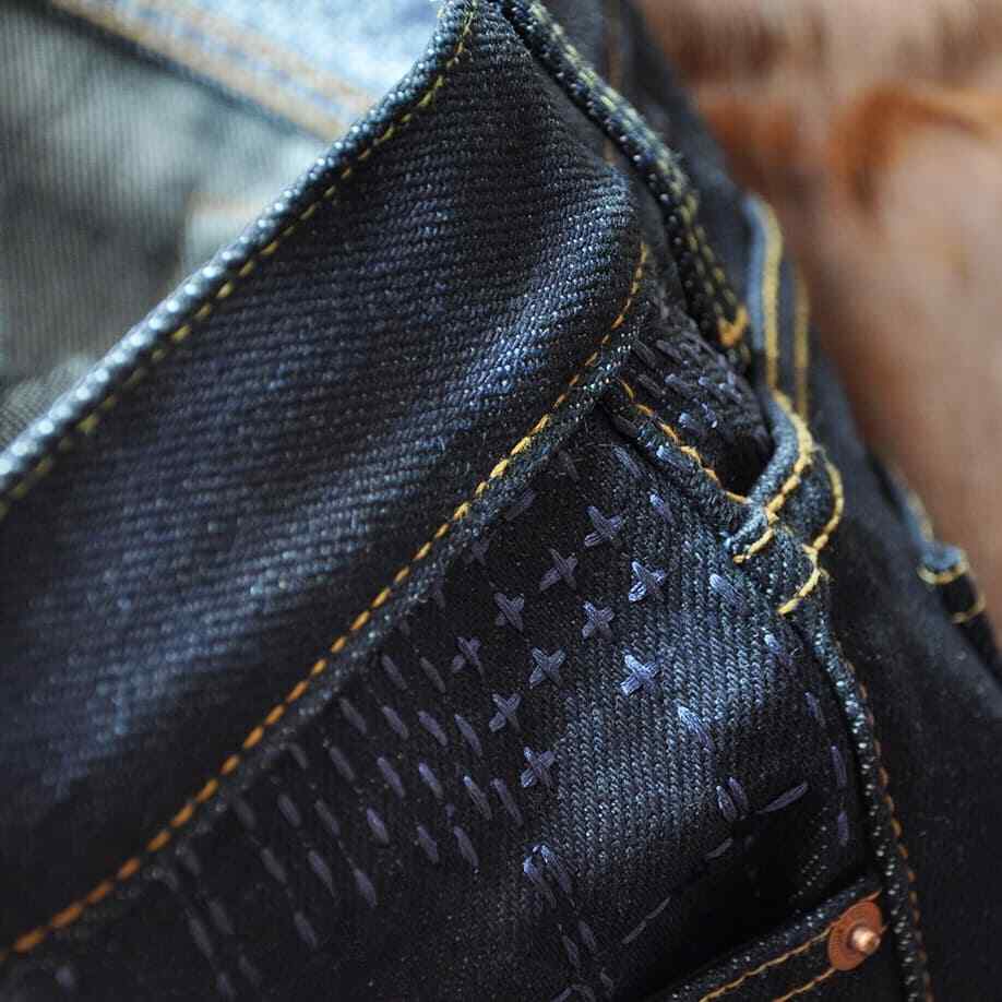 Simple&Raw Milestone 23oz Red Selvedge Denim Men’s Jeans Slim Straight Fit