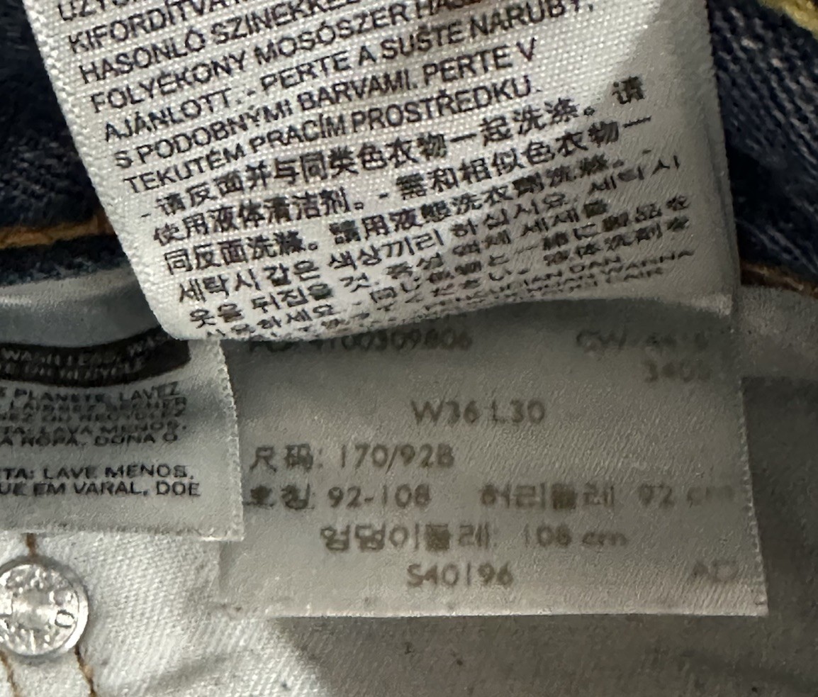 Levi’s 550 Relaxed Fit Medium Blue 100% Cotton Denim Jeans Men’s 36X30