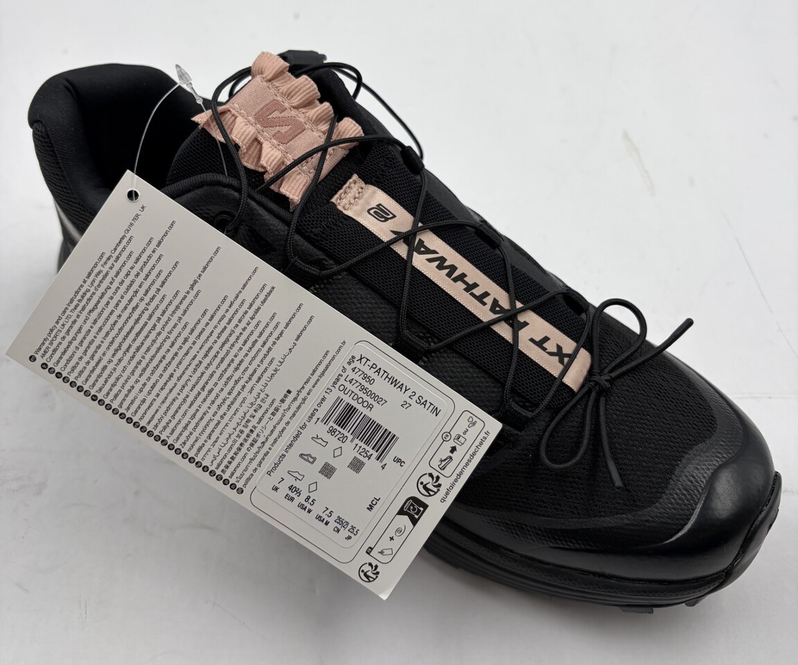 SALOMON XT-PATHWAY 2 SATIN 477950 BLACK/ MAHOGANY ROSE SZ 8.5 EURO 40 2/3