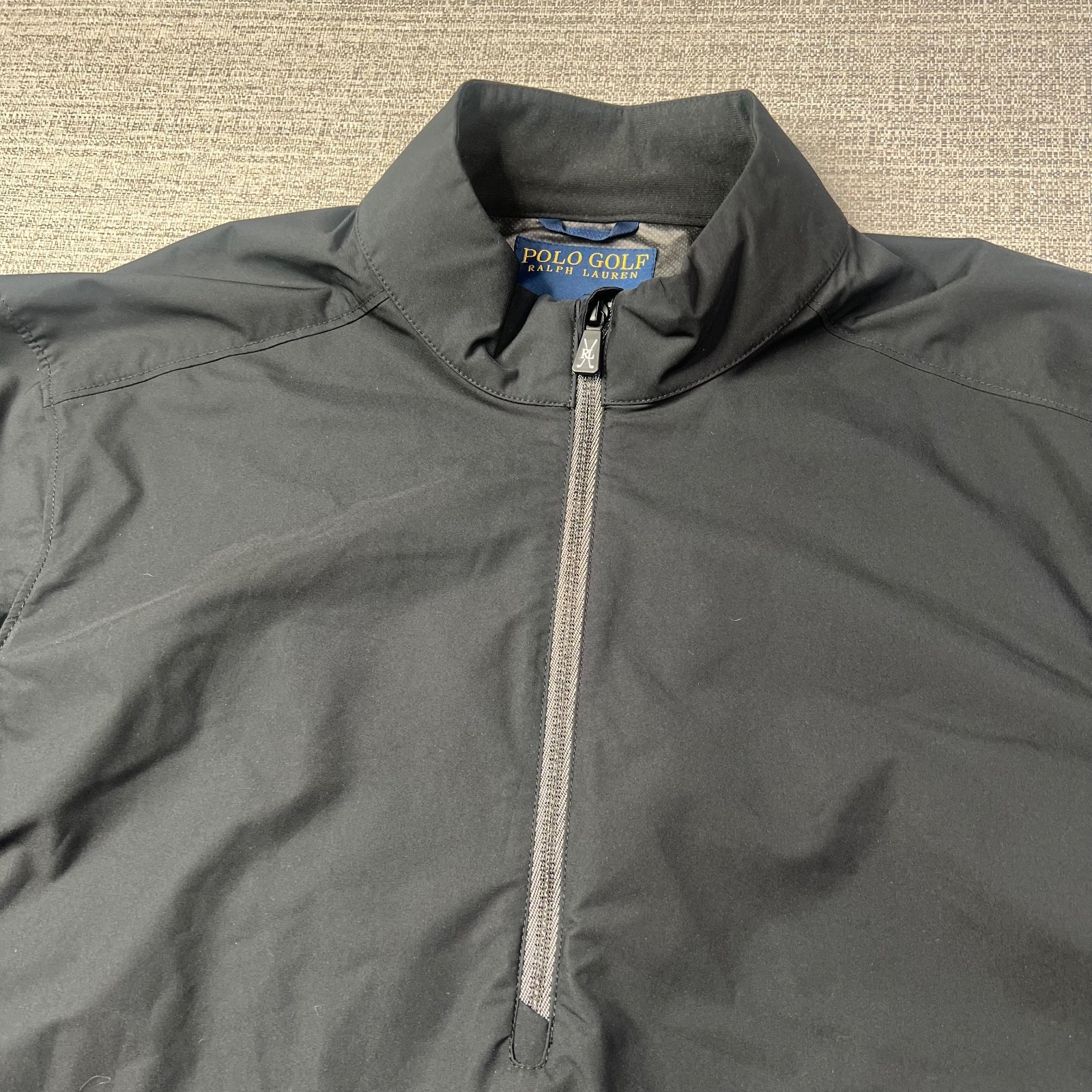 Polo Ralph Lauren Golf Windbreaker Men’s XL Black 1/2 Zip Lightweight Pullover