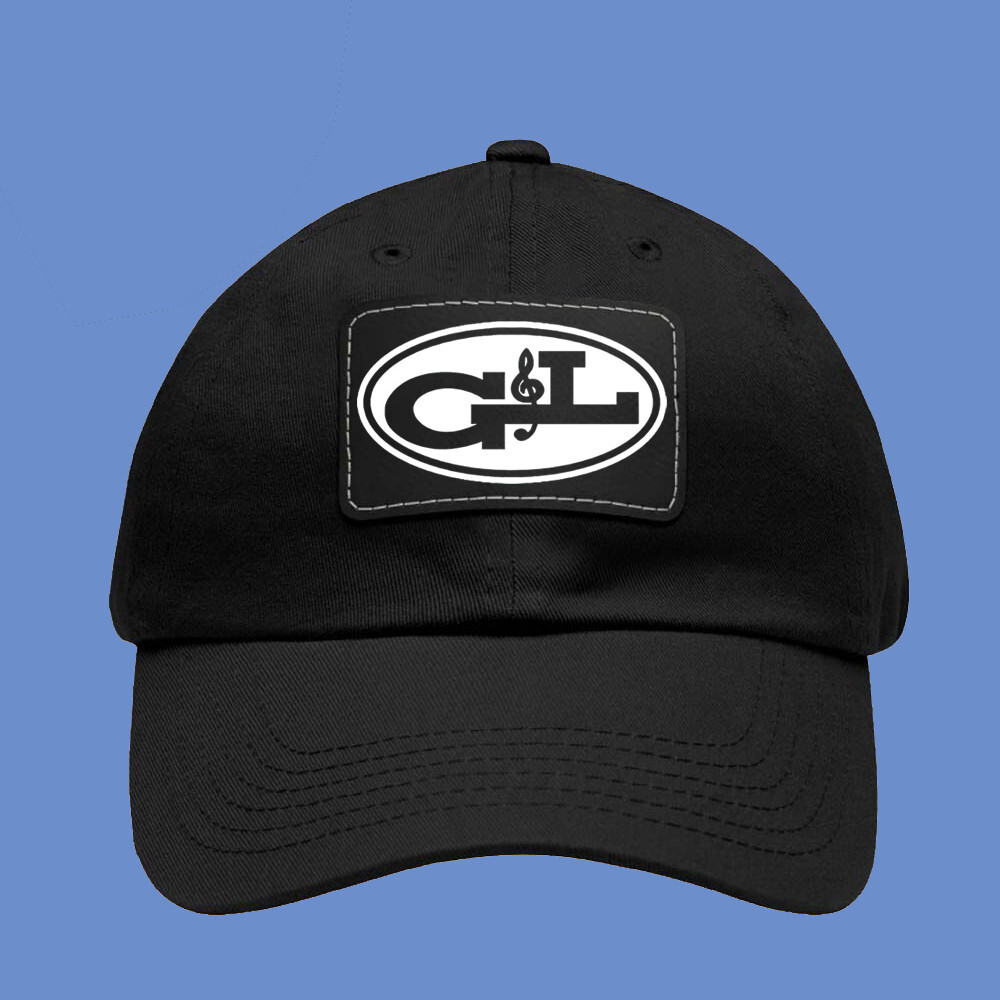 G&L Guitars Black Dad Hat with Leather Patch Adjustable size