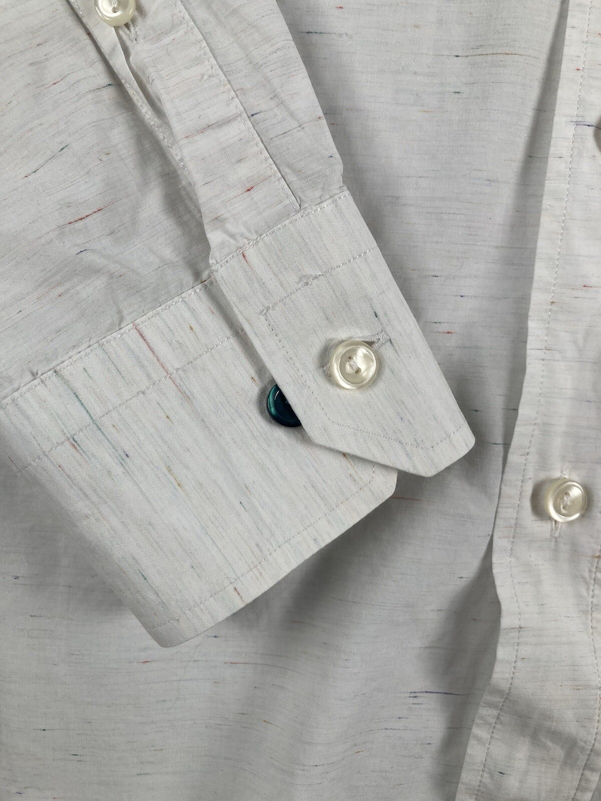 Eton Mens Shirt M Contemporary Fit Color Flash White Cutaway Collar Long Sleeve