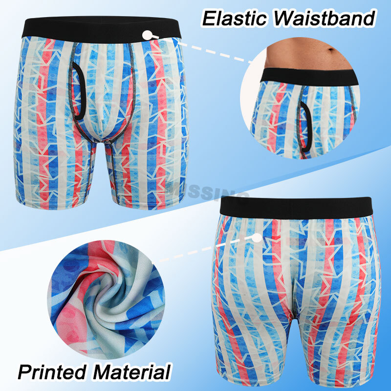 3 PACK Mens Long Leg Boxer Shorts Anti Chafing Underwear Comfort Briefs Trunks