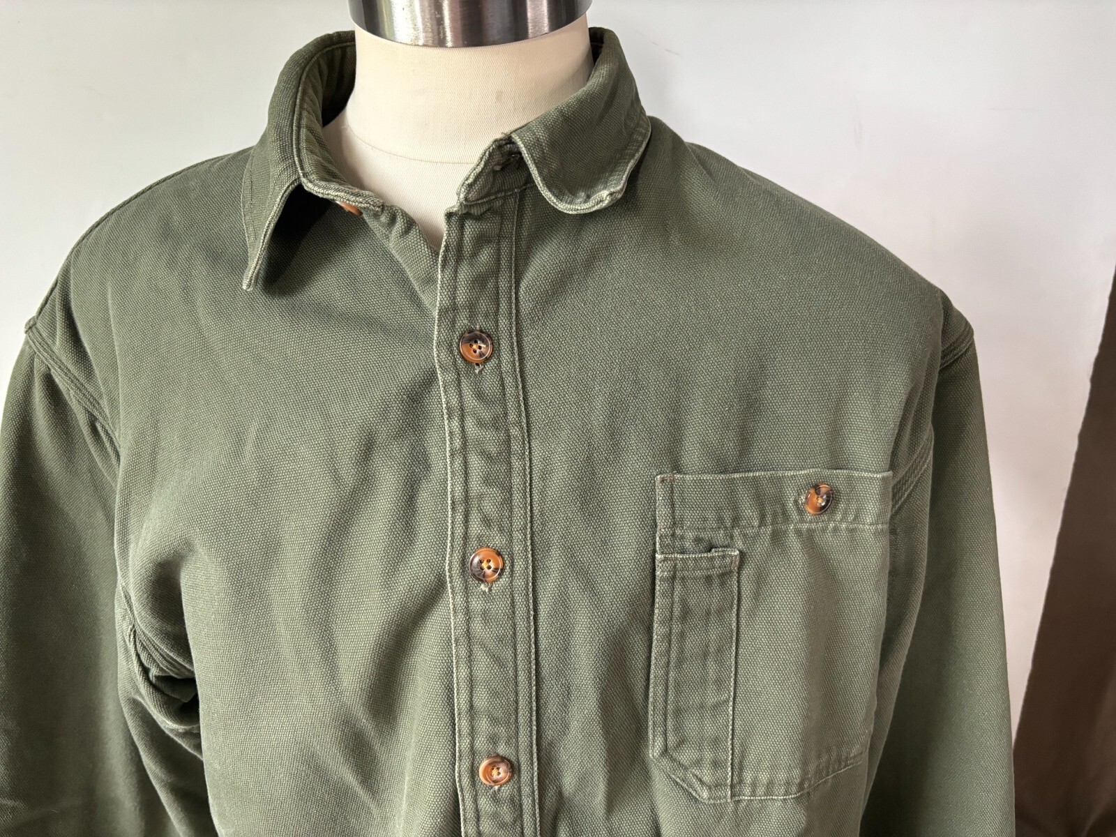 Duluth Trading Insulated Fleece Lined Long Sleeve Shirt Chore Jacket Men XLT