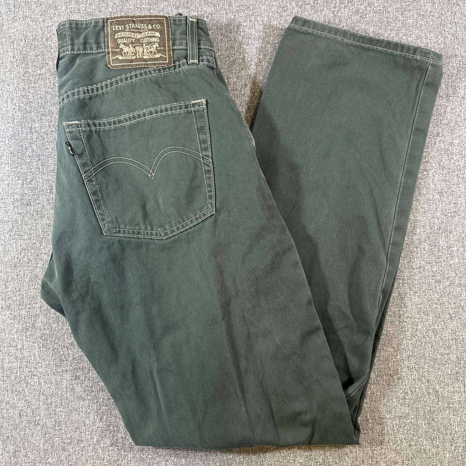 Vintage 1990s Levi’s Made In Italy Green Jeans Mens 34×32 Straight Leg USA