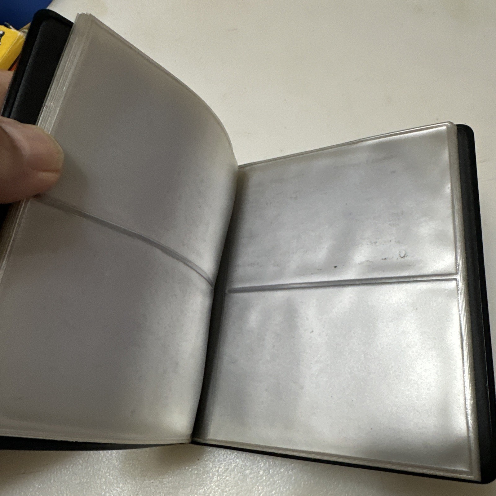NOS Vintage Plastic Wallet insert ID-Card Picture holder, Holds 28-56 Cards