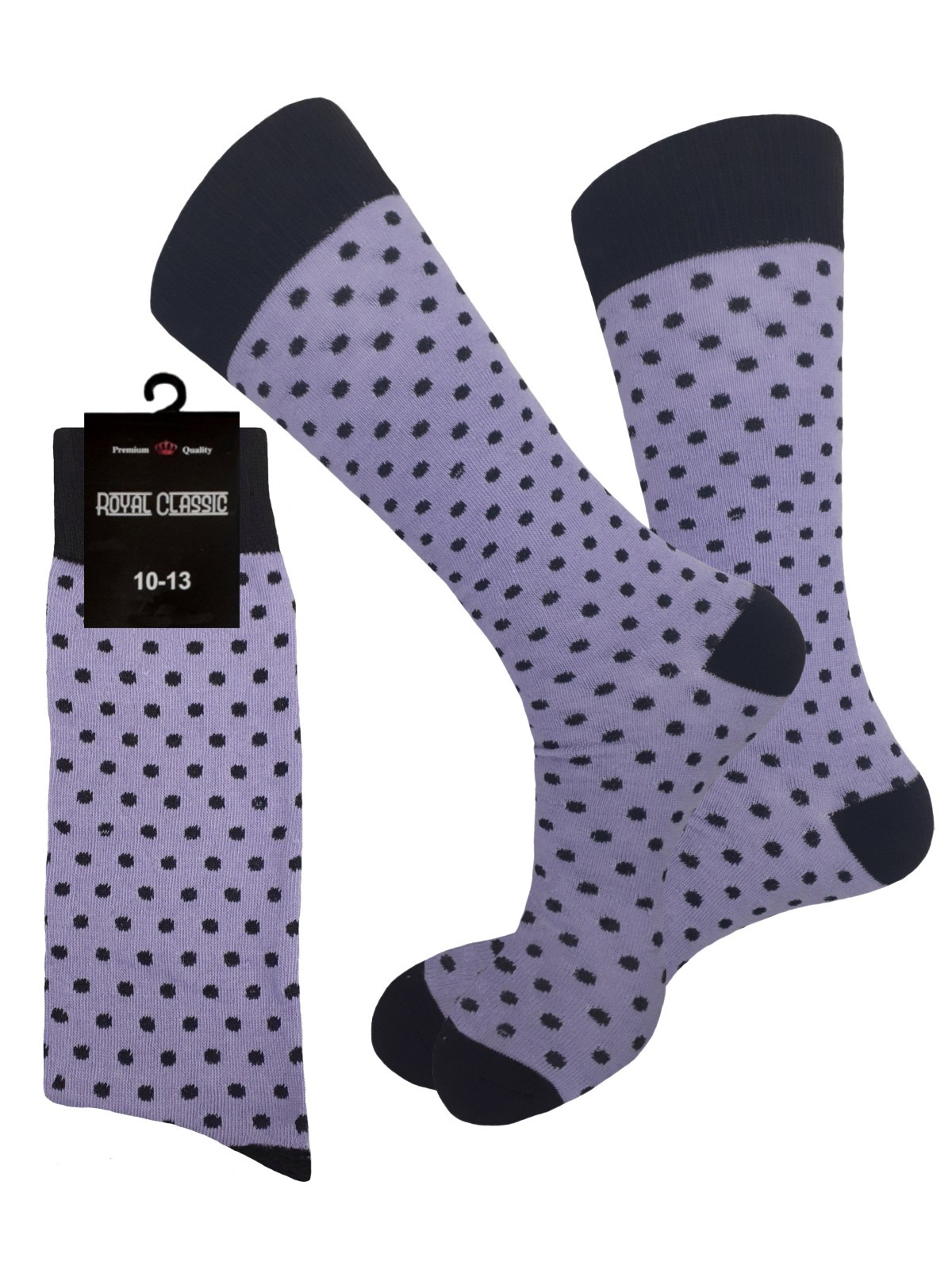 1-3-6-12 Pk Cotton Novelty wedding Dress Socks TRUE TO SIZE 10-13 Lilac Polka