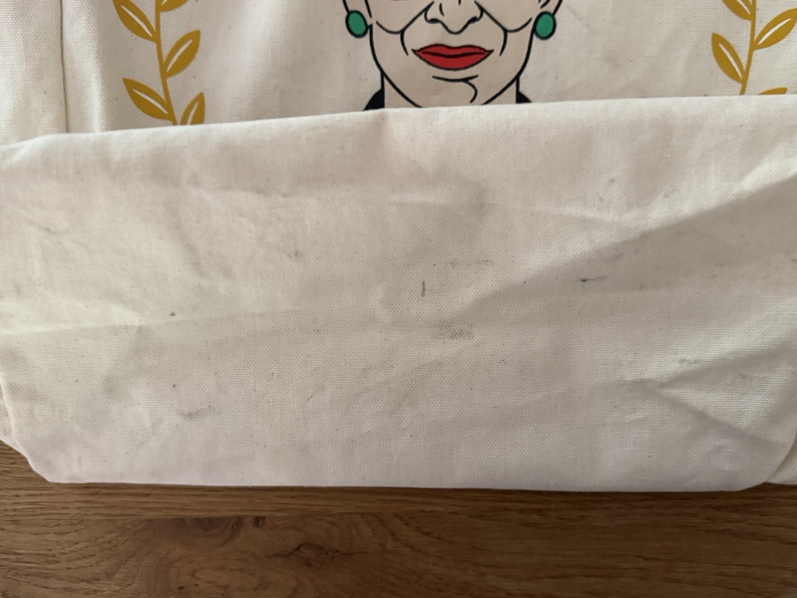 RBG Ruth Bader Ginsburg Supreme Cream Tote Bag 14″ x 13.5″ x 6″