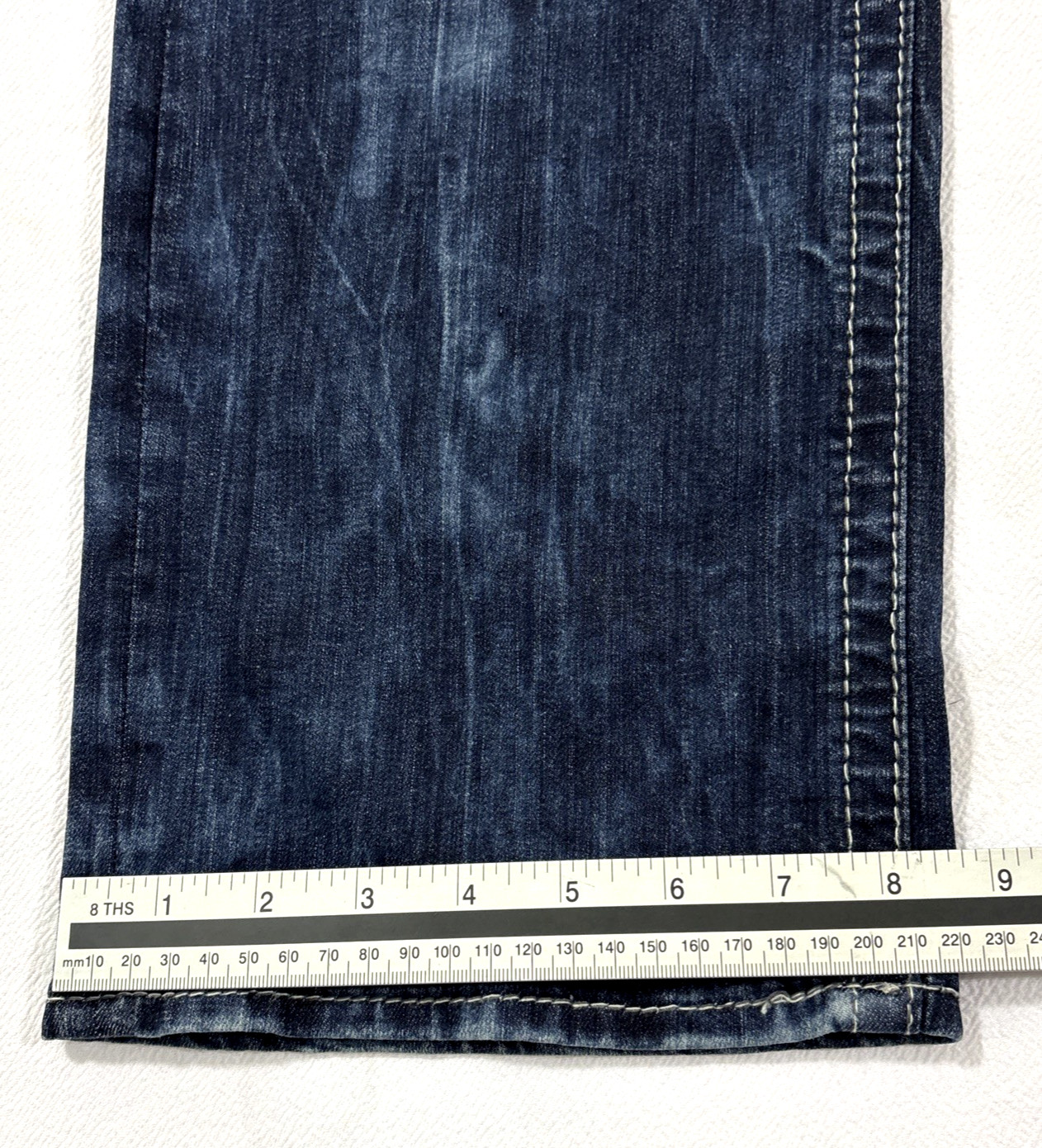 Salvage Denim Anarchy Jeans Mens 31R 32×32 Relaxed Straight Buckle Blue EUC