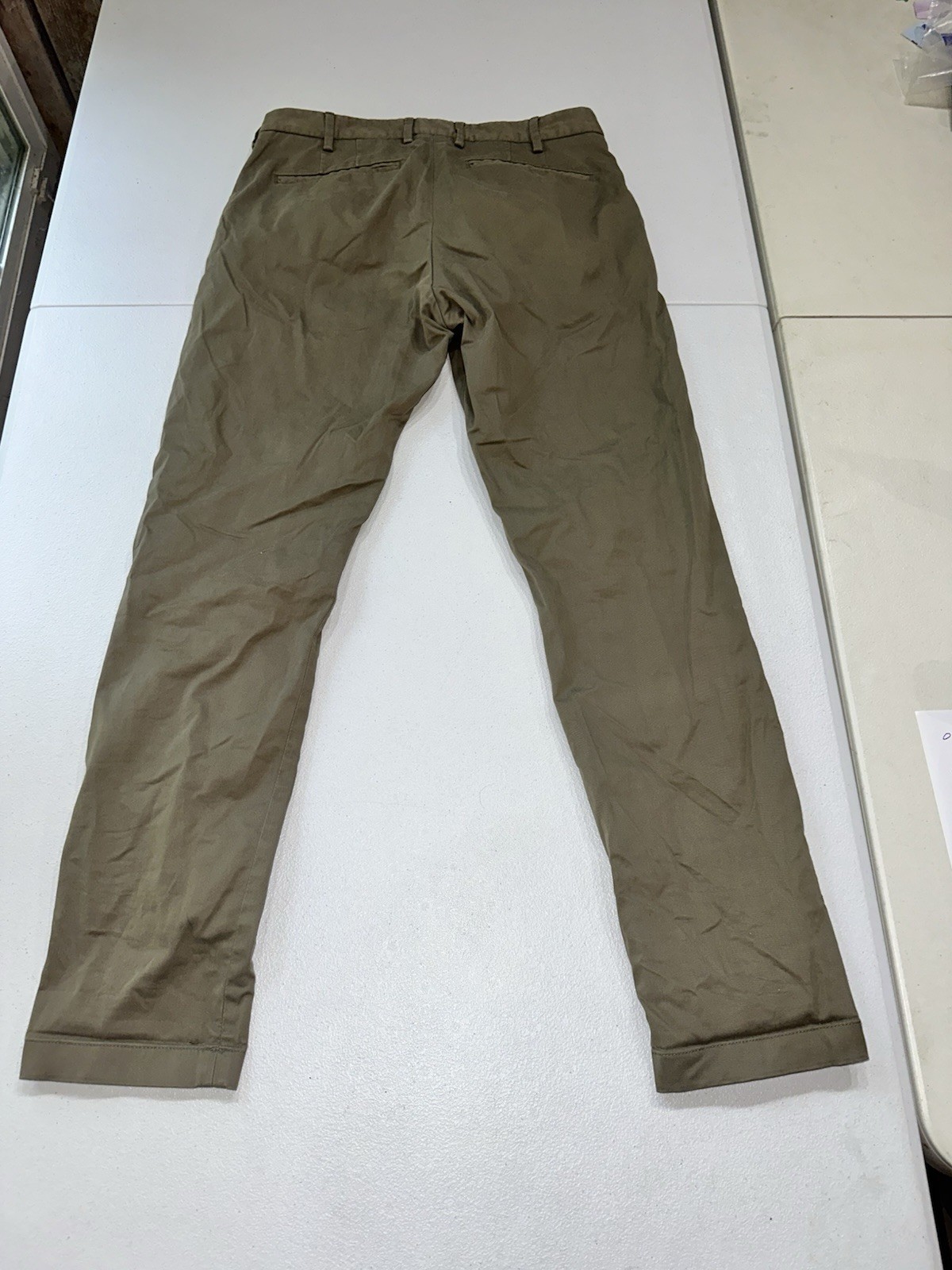 Asket The Chino Pants Men’s 28X30 Act 28X29 Slim Fit Tan Cotton Stretch Portugal