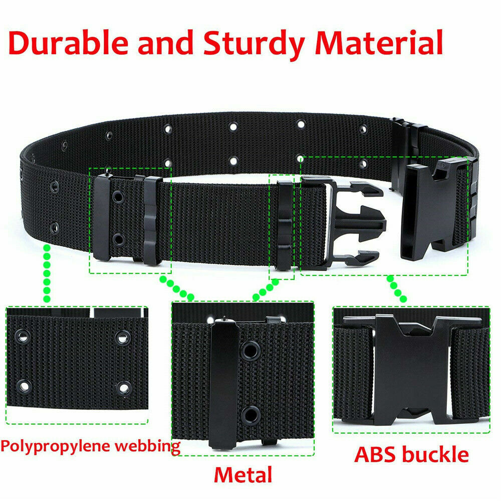 Tactical Nylon Belt Adjustable Security Military Heavy Duty Rescue Combat Belt