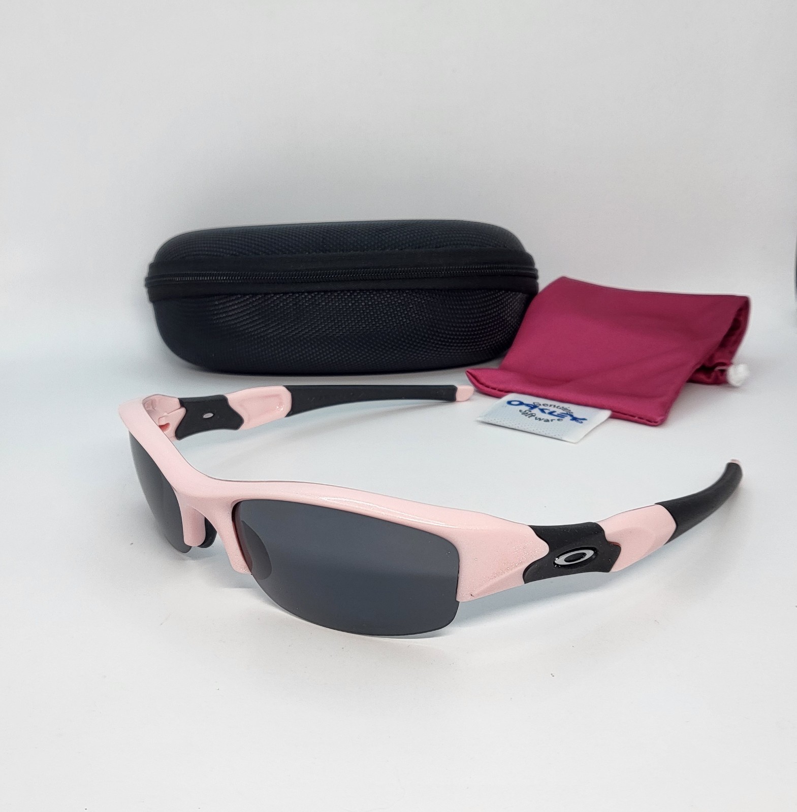 OAKLEY FLAK JACKET 1.0 Metallic Pink /New Galaxy Black Polarized AUTHENTIC Rare!