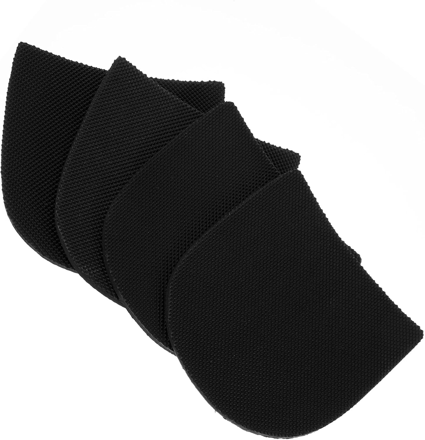 4mm Thick Anti-Slip Rubber Heel Caps for Boot Repair – 4 PCS Black Kit