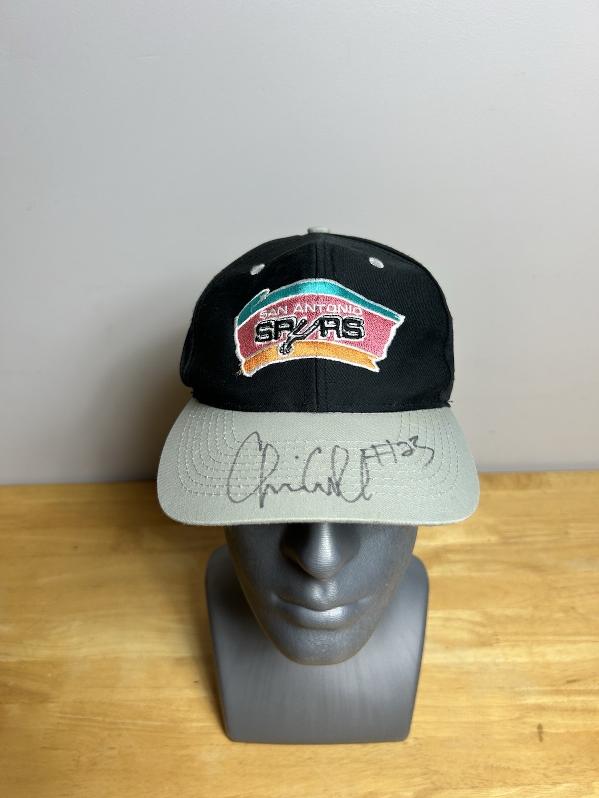 Logo Athletic San Antonio Spurs Colorful Logo Autographed Chris Carrawell