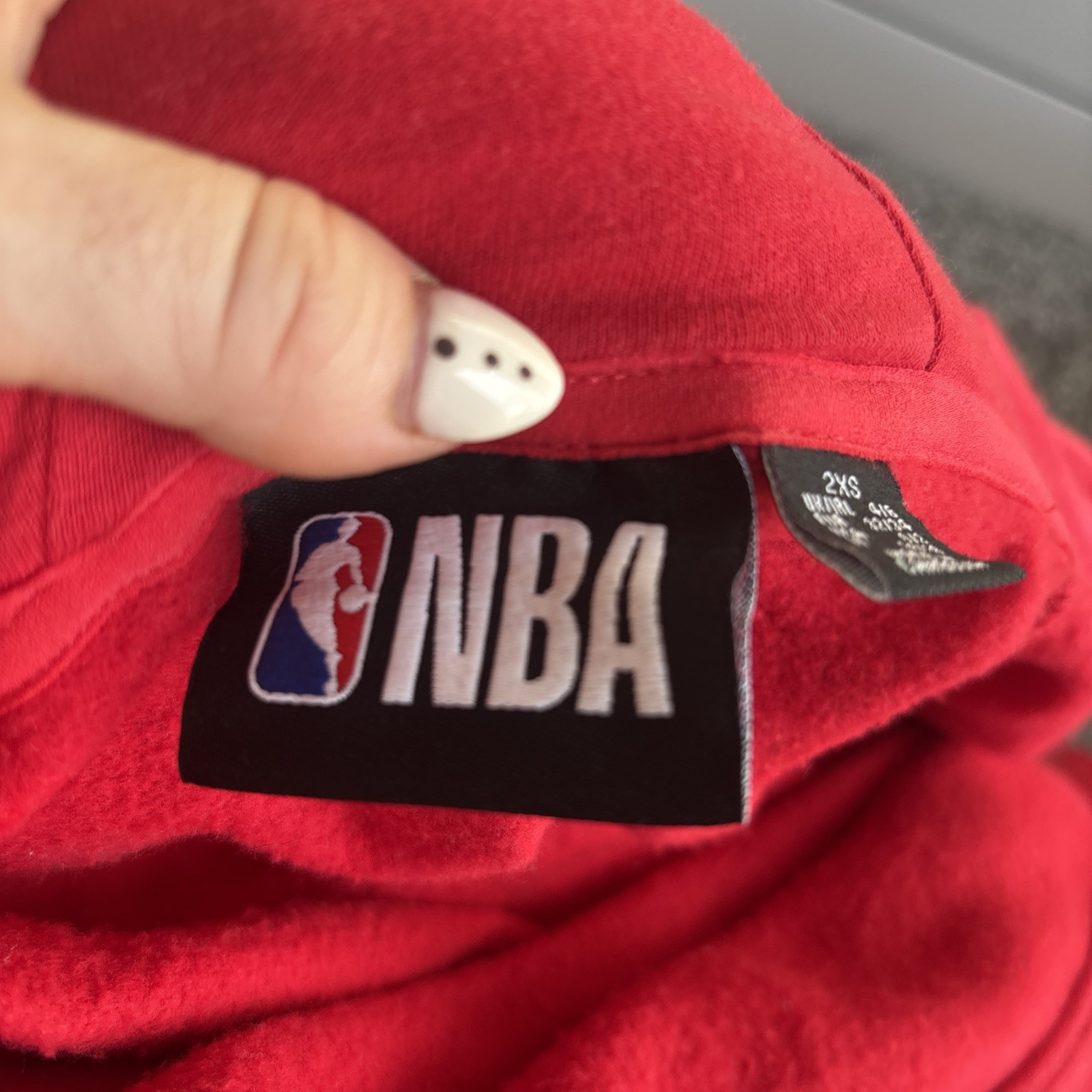 NBA Chicago Bulls Cropped Red full zip hoodie Size 2XS