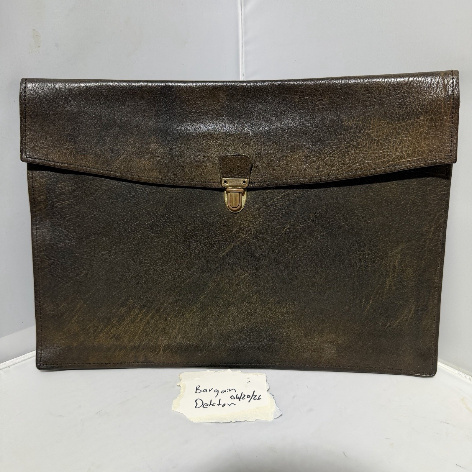 Vintage Coach No. 105 Executive Leather Envelope 66 Water Buffalo Brown RARE ⭐️