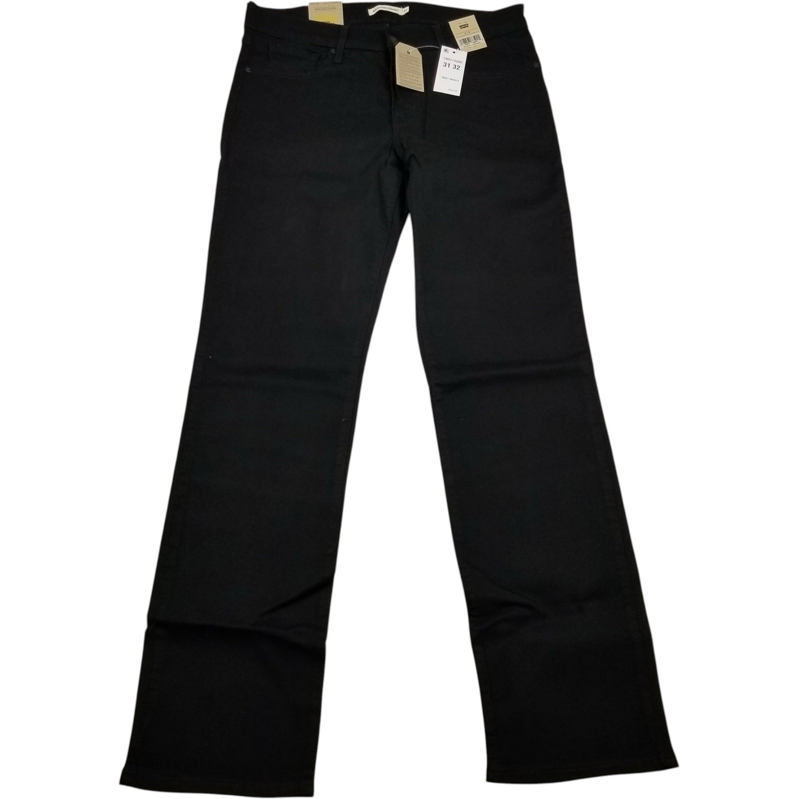 Levis 314 Shaping Straight Black Wash Jeans Womens 31 x 32 New