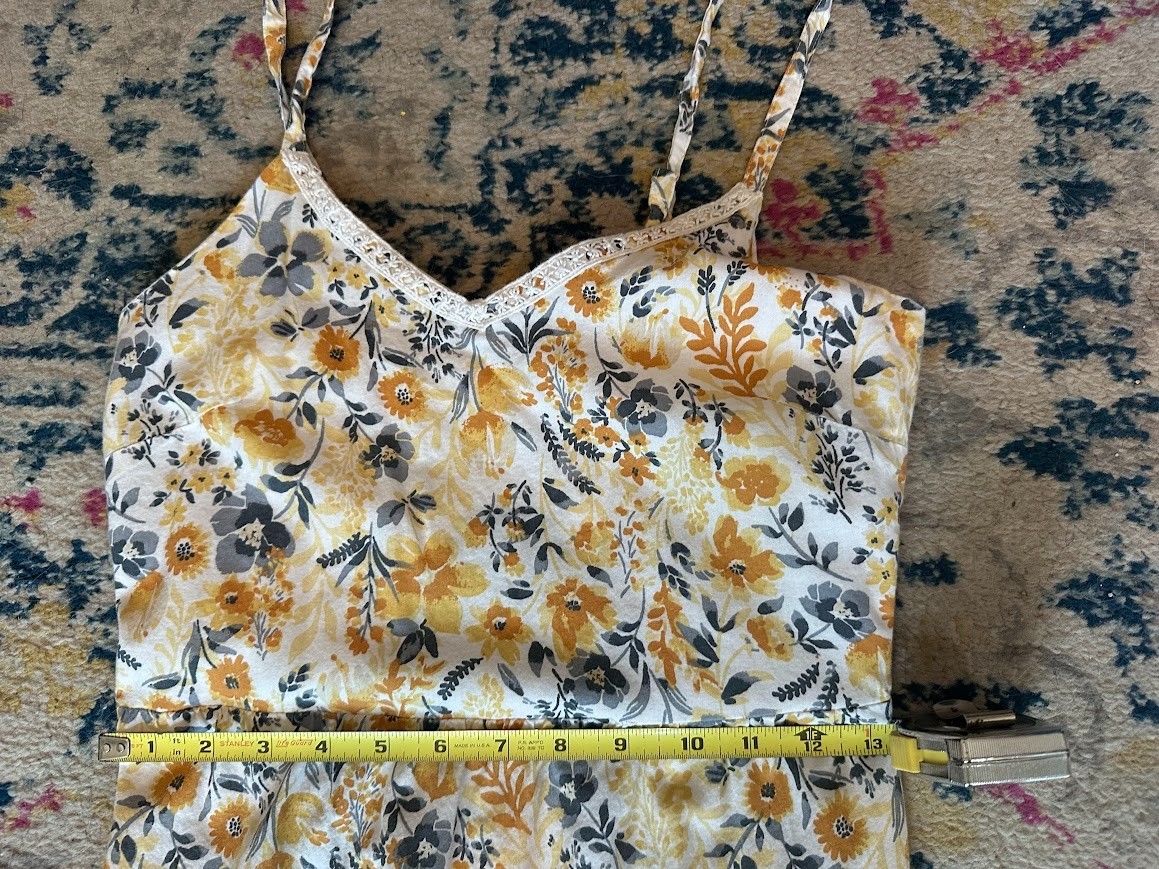 Joie Yellow Floral Maxi Cottagecore Boho Prairie Peasant Cotton Sundress – 6