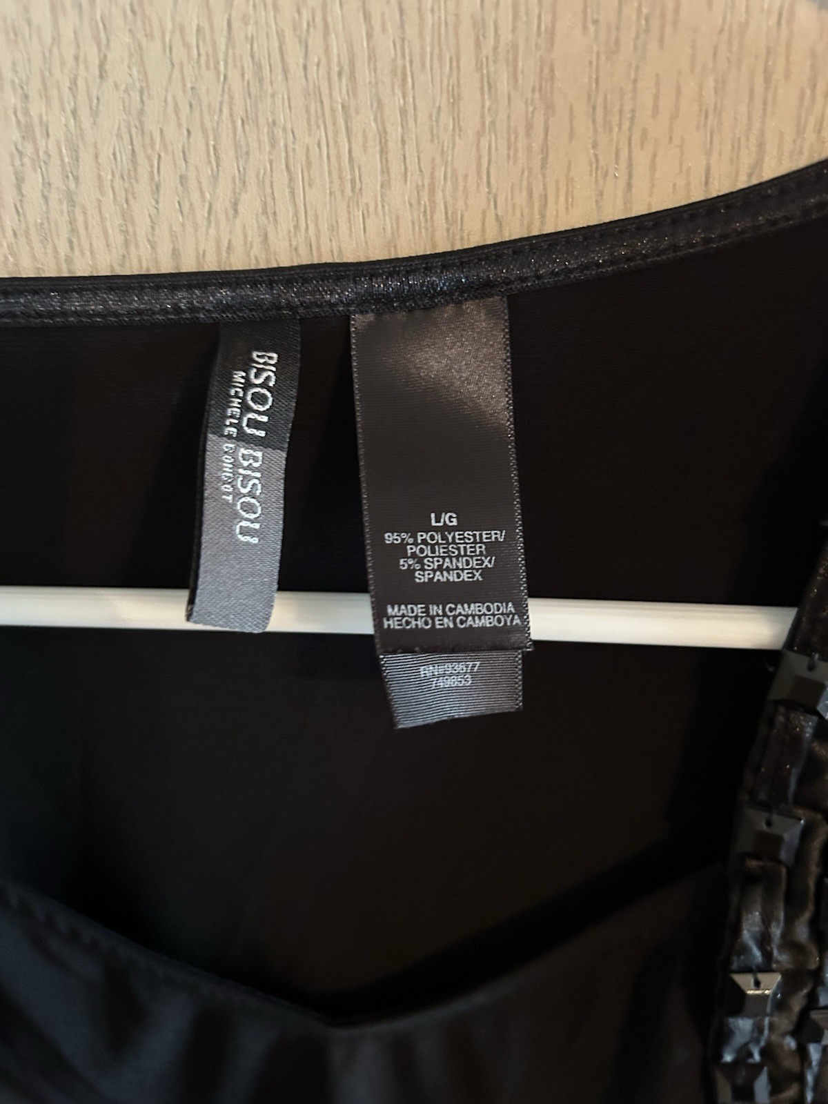 Y2K Black Bisou Bisou Top Size L