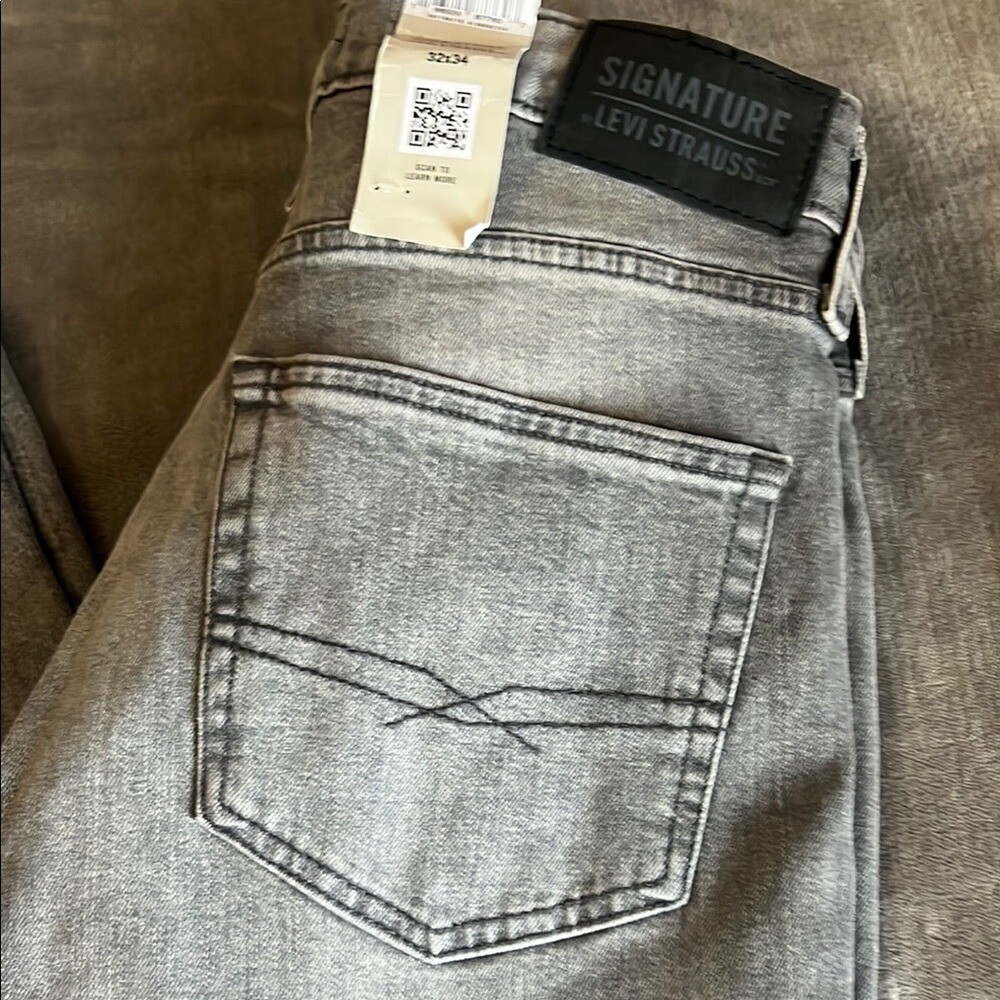 Signature by Levi Strauss Slim Gray Jeans 32X34