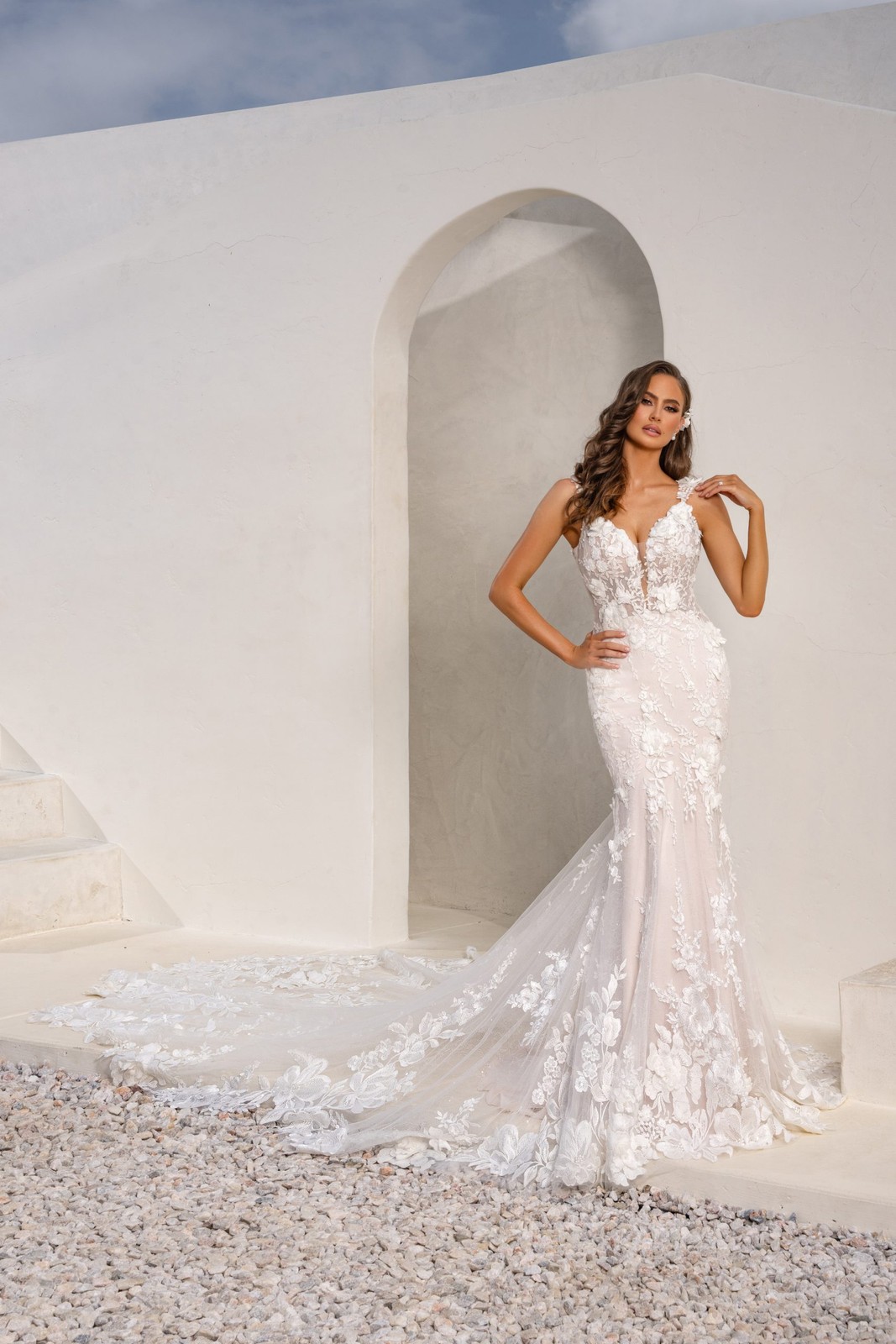 Kitty Chen Couture GENEROSA/H241 Wedding Dress IVORY Size 12 Bridal Gown Mermaid