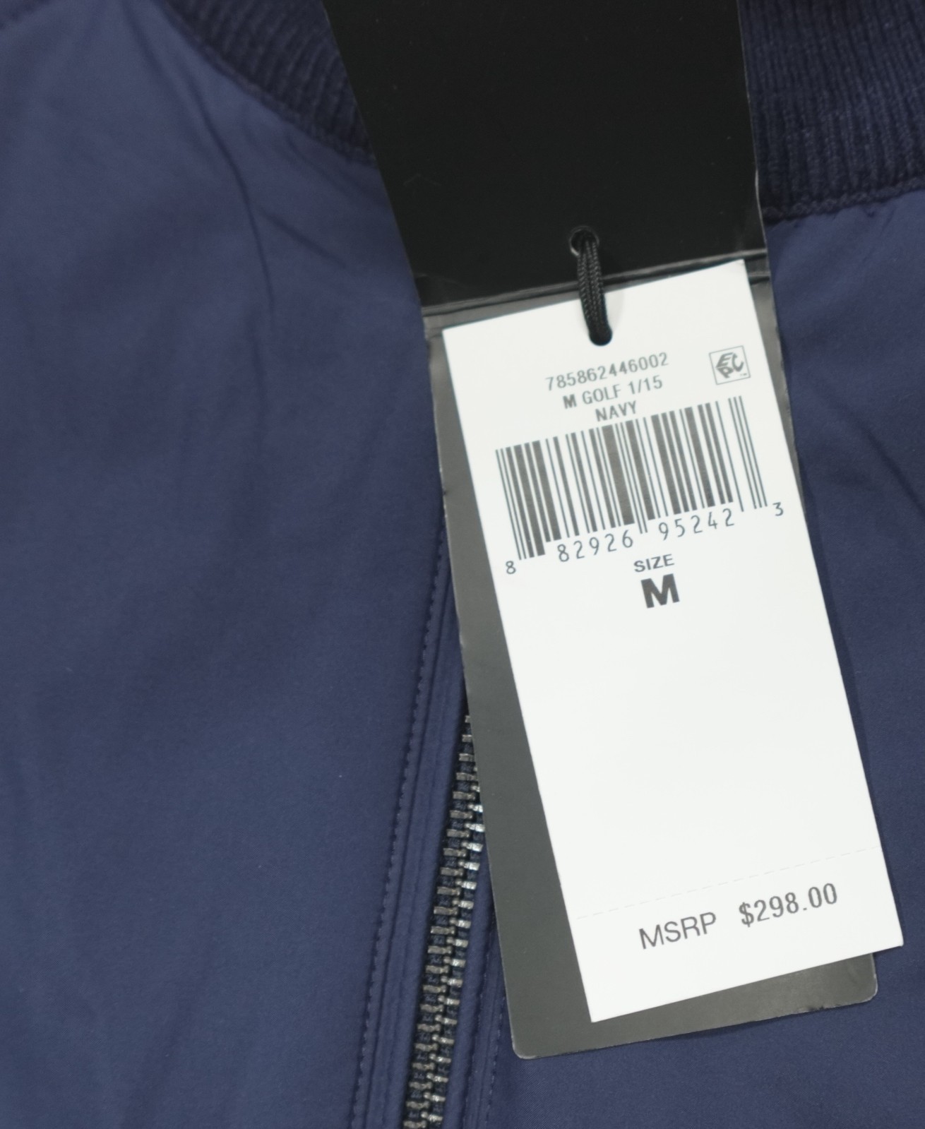 RLX Ralph Lauren Men’s Hybrid Full Zip Sweater Golf Navy Jacket Primaloft $298