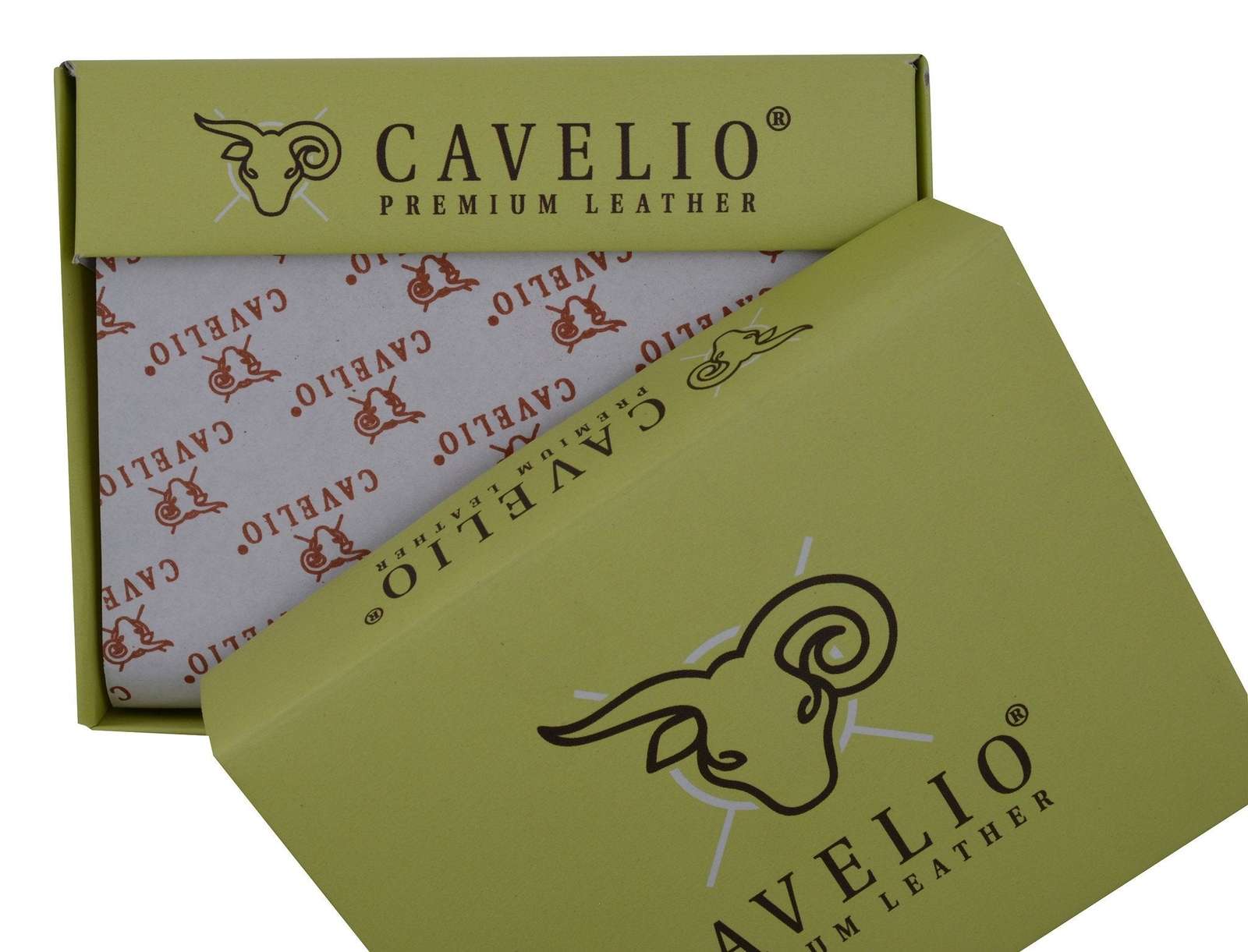 Cavelio Hunter Vintage Style Series Premium Leather Fixed Center Flap Credit CID