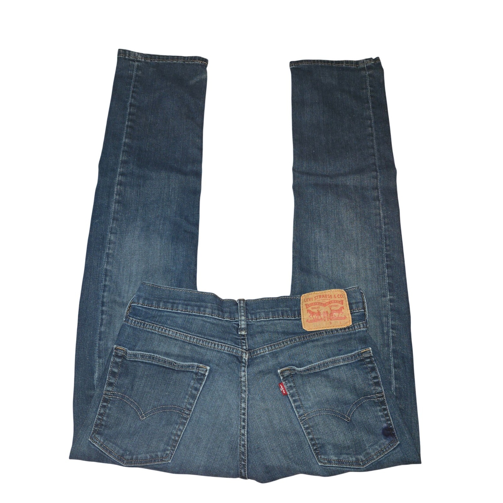 Levi’s 513 Slim Straight Jeans Mens 31×32 Blue Med Wash Stretch Denim 08513-0183