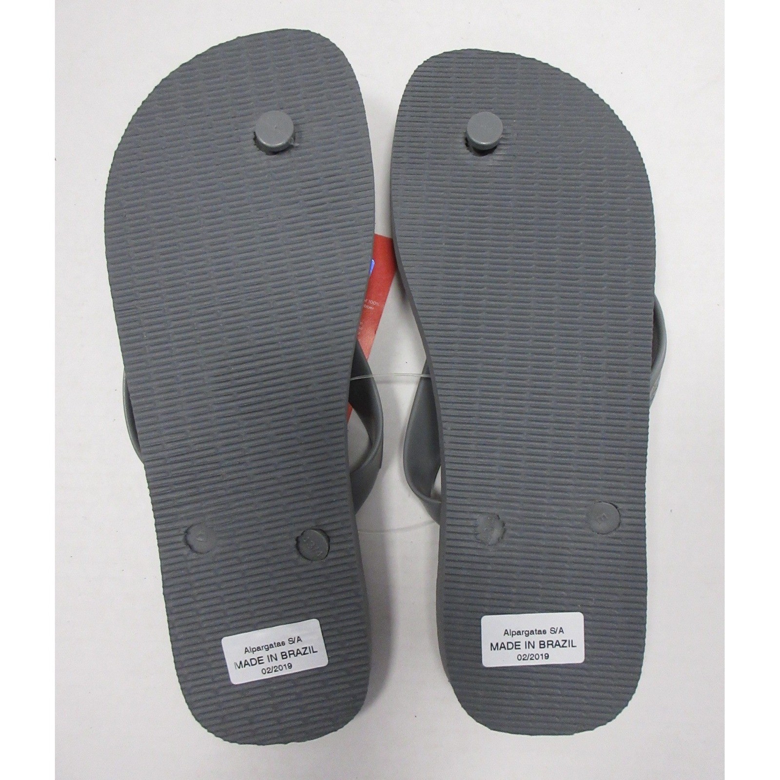 Havaianas Sandals Men 11 12 M Gray Flip Flops Rubber Casual Beach Summer NEW