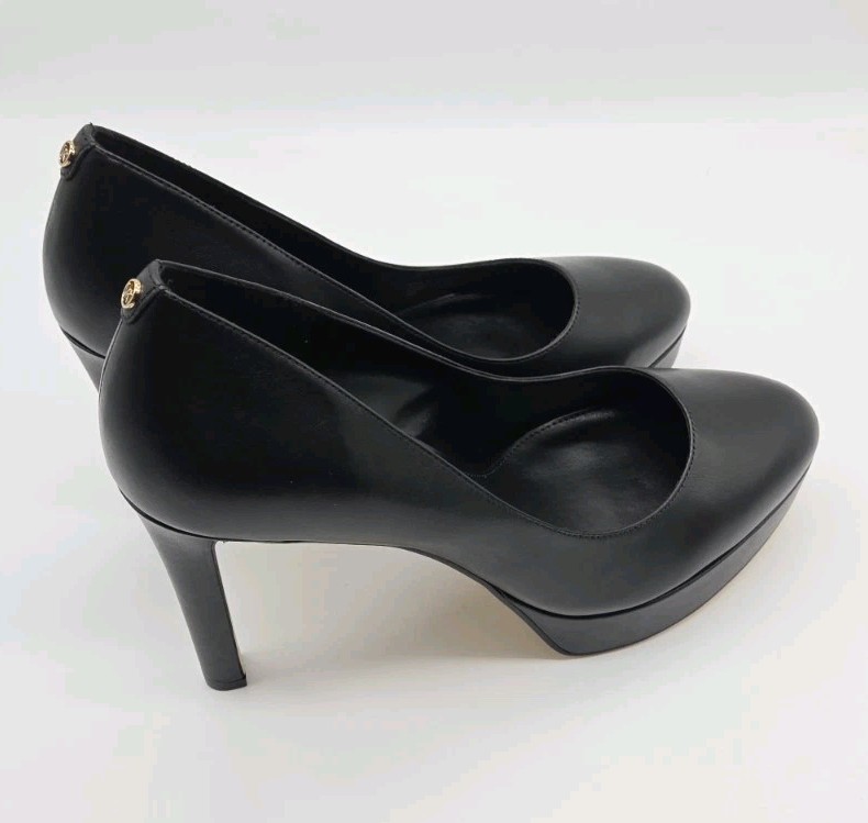 Michael Kors Women’s Chantal Black Platform Leather Pumps Size 9.5/10/11 NIB