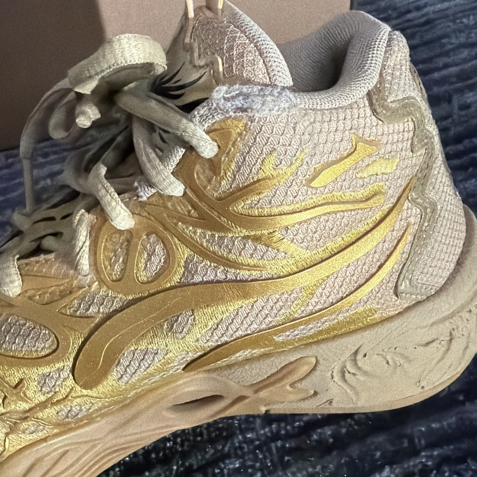LaMelo Ball PUMA MB.04 Golden Child Basketball Shoes Mens Size 5.5 Gold-Matte