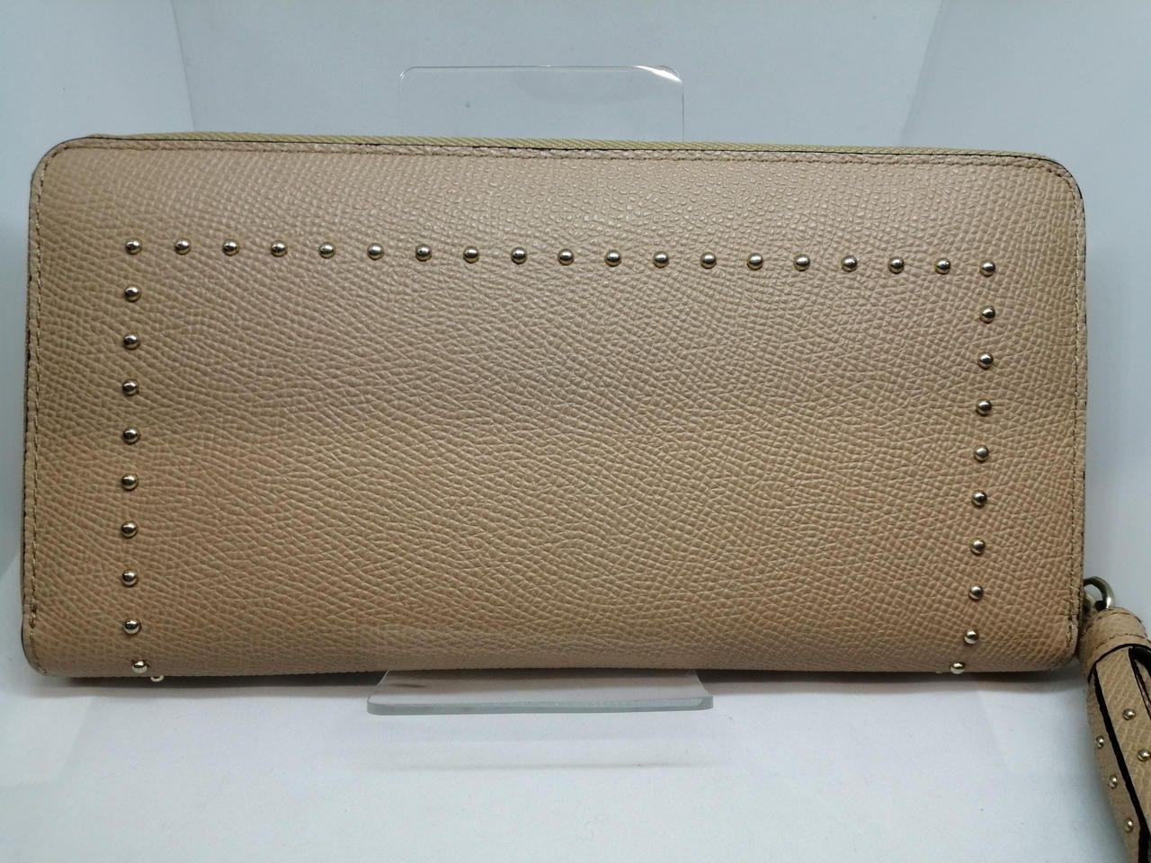 Coach Edge Studded Round Zipper Long Wallet 52769 Used