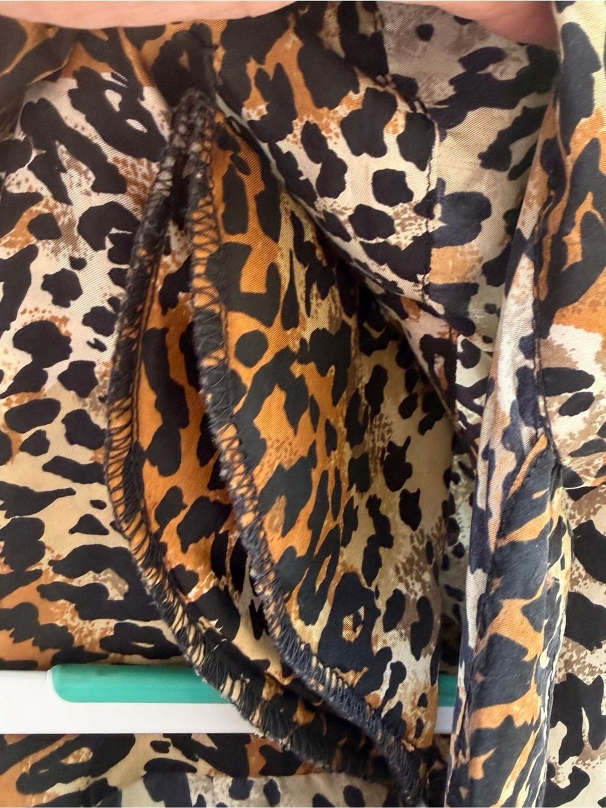The Avenue 100% Silk Leopard Print Blouse Women’s 22/24 Plus Size