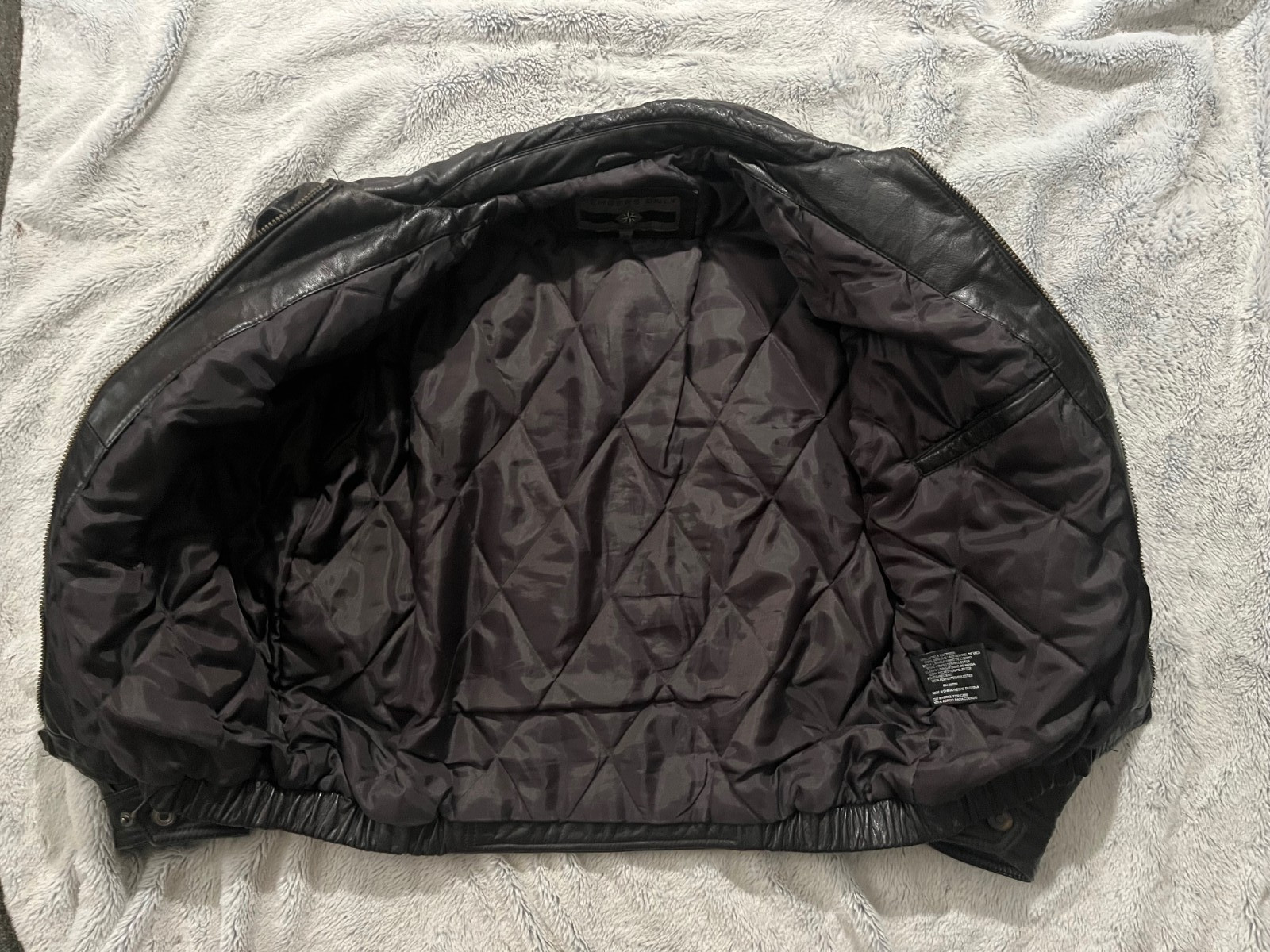 Vintage Y2K | Members Only | Dark Brown Genuine Leather | Bomber Jacket Medium