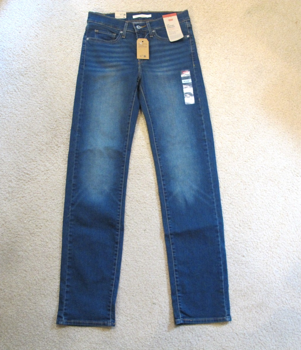 Levi’s 314 Shaping Straight Leg Blue Denim Jeans Women’s Size 27 x 32 NEW!