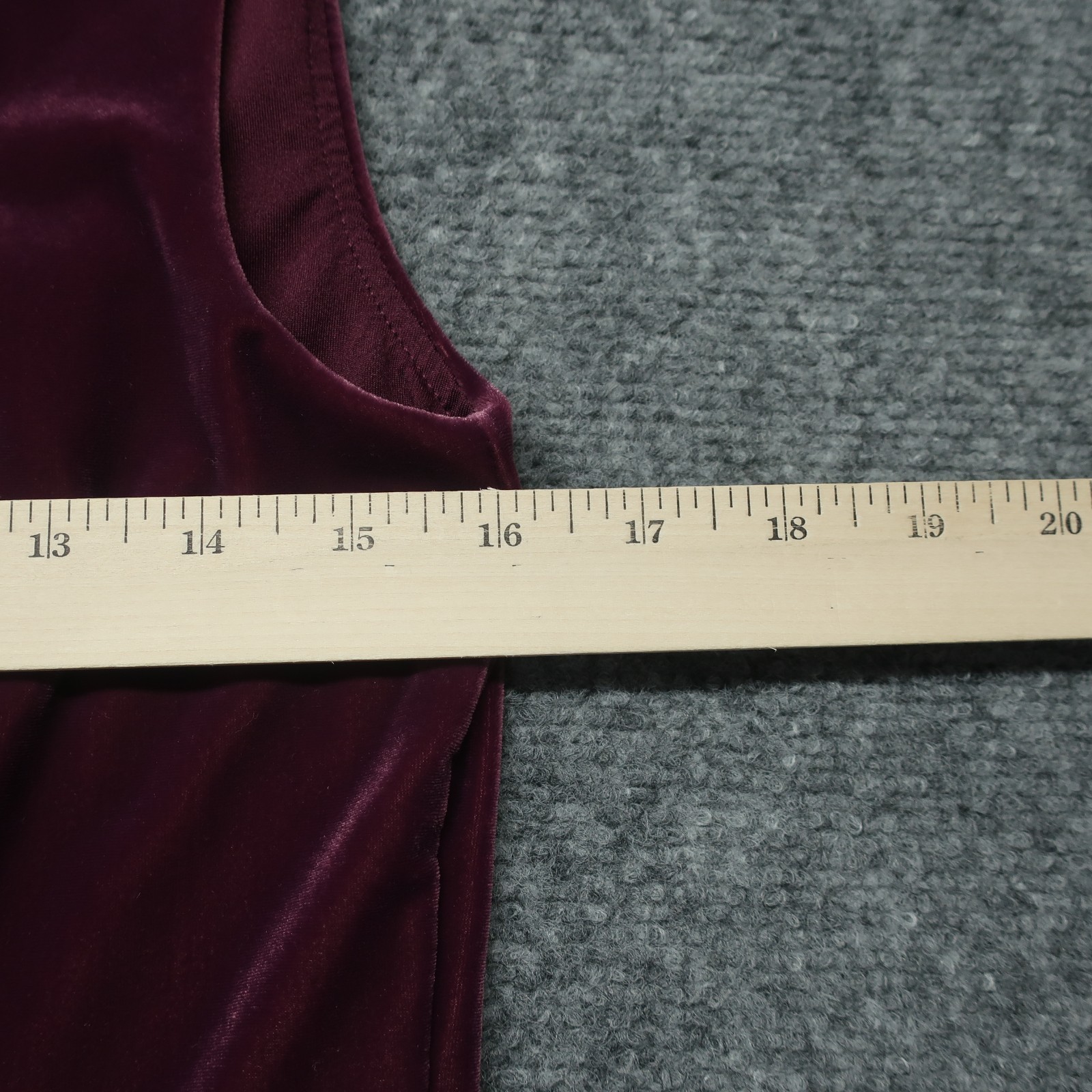 White House Black Market Blouse Top Womens S Wine Smooth Feel Velvet Square Neck