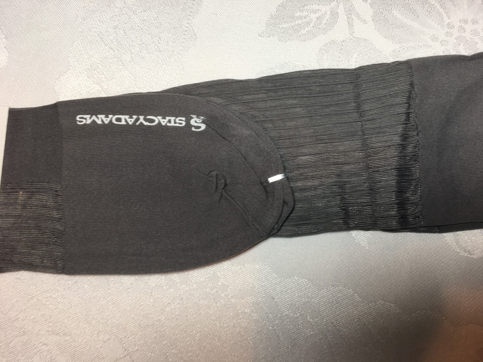 NEW ONE PAIRS STACY ADAMS OVER THE CALF SLICk SILKY RIBBED MEN’S DRESS SOCKS